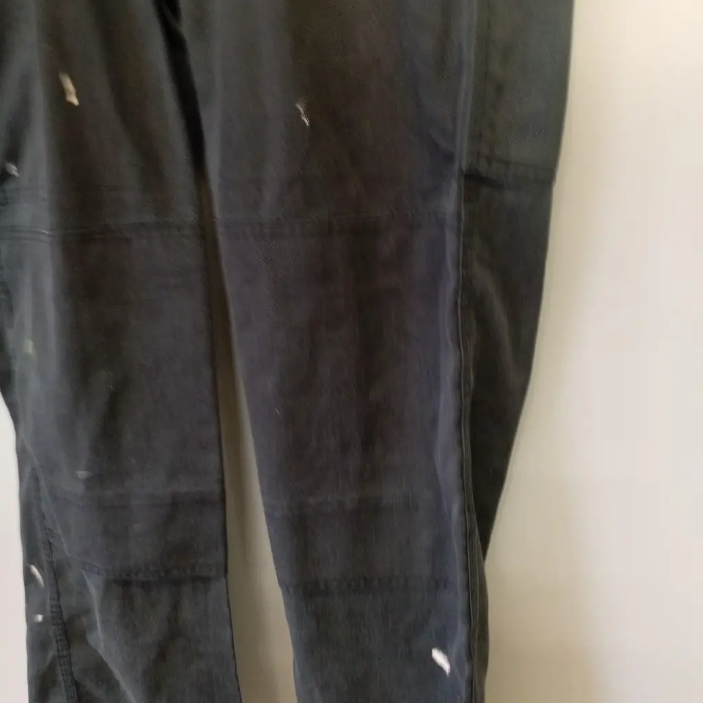 Black Dickies cargo trousers with paint splatters grunge grade C size 32 R 3.webp