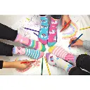 Fairytale Friends Girls Unicorn Mismatch Pink Socks UK size 9-12 box of 6 2.webp