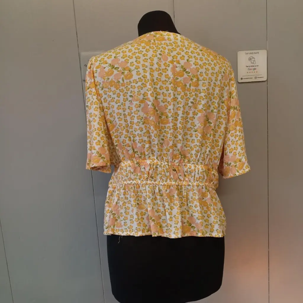 Primark Women's White and Yellow Blouse 5.webp