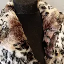 Brown and black cropped faux fur jacket with leopard print 4.webp