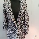 Leopard print faux fur Sleepwear Robe with hood 2.webp