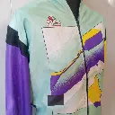 Vintage late 80s Ultima Italian Cycling Satin Jacket 2 rear pockets 2.webp