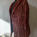 Vintage 1960s Brown real fur coat with button-up front and collar glam 2.webp