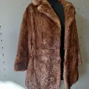 Brown vintage fur coat with a touch of elegance glamour glossy dark brown 2.webp