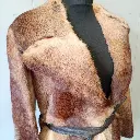 Vintage super cozy 1970s or 80s Brown Rabbit Fur Jacket 4.webp