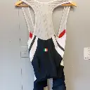 White and red Castelli cycling bib shorts 5.webp