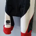 White, black and red Sportful bib shorts vintage 90s 2.webp