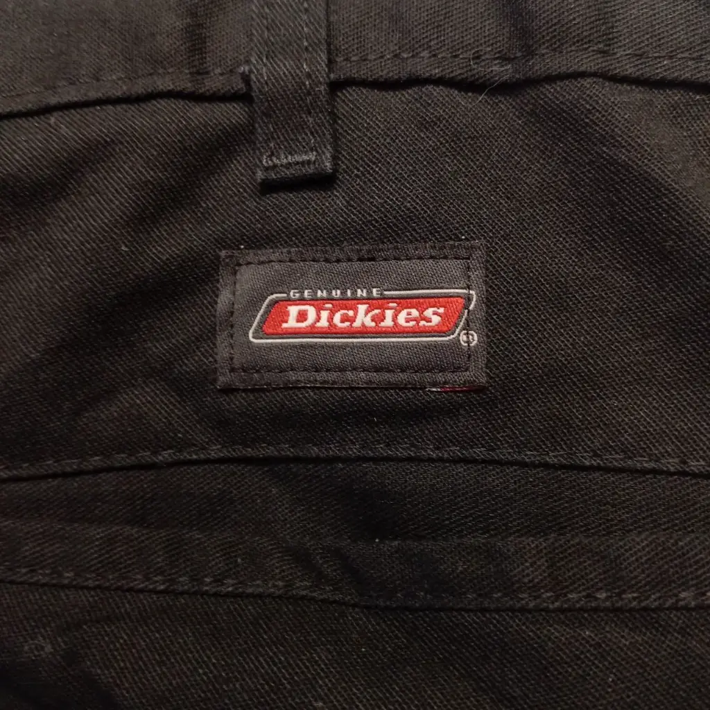 Black Dickies cargo trousers skater Missing fastening button size UK 36 leg 34 inch 3.webp