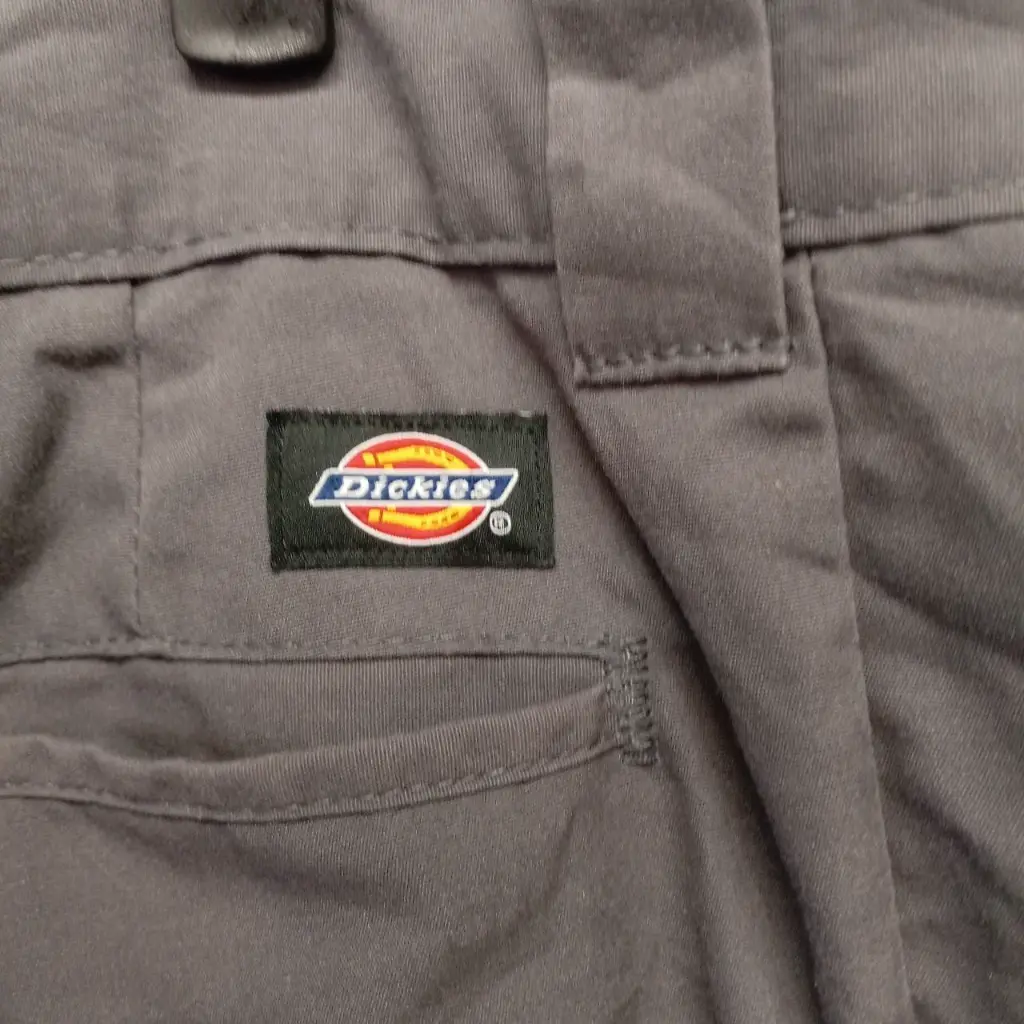Dickies grey cargo trousers skater slim straight size UK 38  leg 32 inch 2.webp