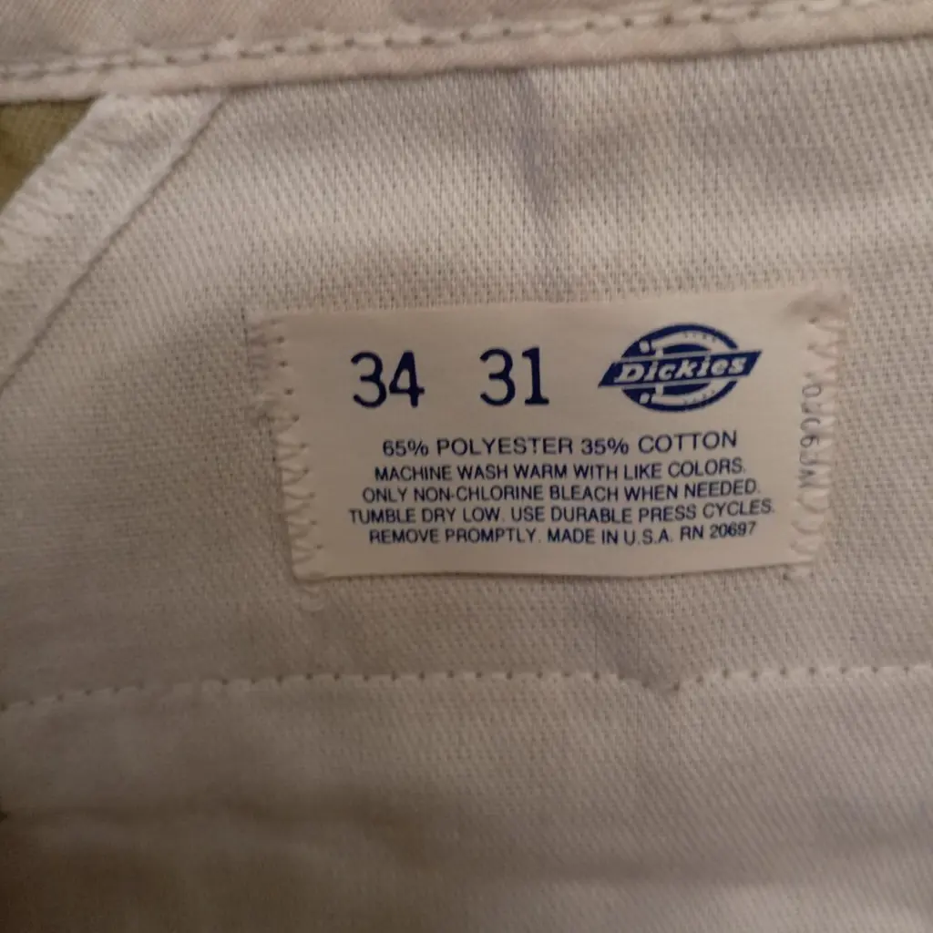 Dickies khaki chino trousers khaki chino size UK 34 leg 31 4.webp