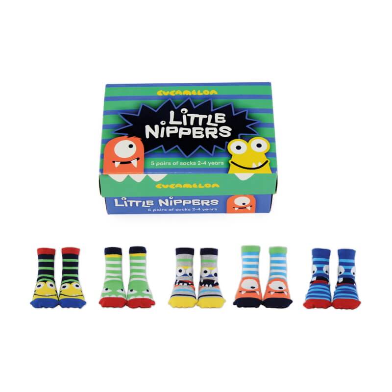 Cucamelon Little Nippers Socks 2-4 Years Box of 5 Pairs