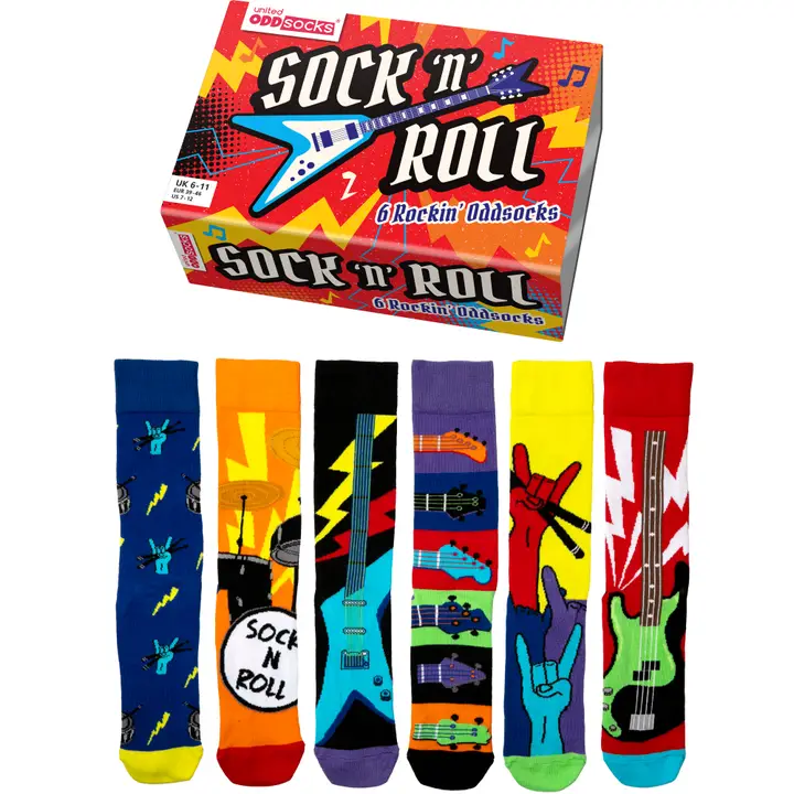 Sock n Roll 6 Odd Socks UK size 6-11 