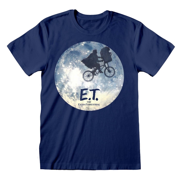 E.T. the Extra-Terrestrial T-Shirt  Moon Silhouette  S to XXL Blue