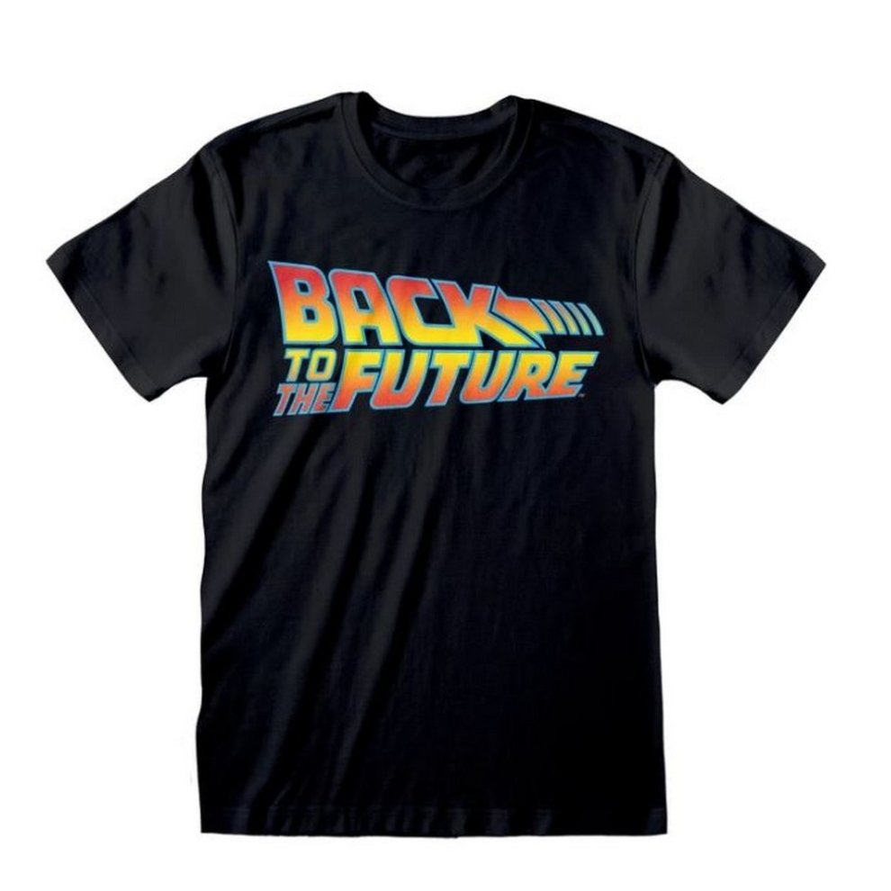 (M, Black) Back to the Future Logo T-Shirt