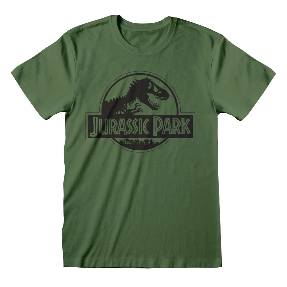 Jurassic Park T-Shirt - Logo - S to XXL - for Men - Green