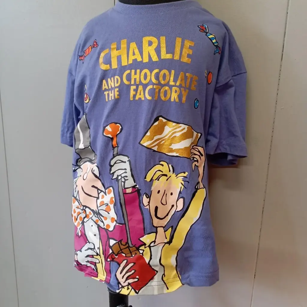 Charlie and the Chocolate Factory T-Shirt retro age 5-6 years