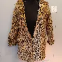 Leopard print coat with hood XL size