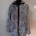 Alfred Dunner Women's Black and Grey Cardigan Fleece