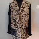 Vintage Conrad C Collection Leopard print faux fur jacket size 10