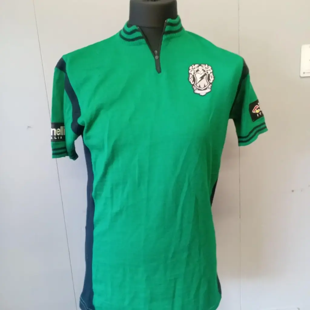 CINELLI ITALIA rare vintage 1990s green and blue retro cycling jersey