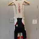 White black and red Sportful bib shorts vintage 90s