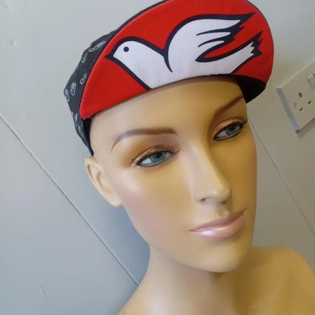 Vintage Rare 1990s Cycling Cap Cinelli Columbus Doves Black Red