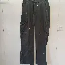 Black Dickies cargo trousers with paint splatters grunge grade C size 32 R
