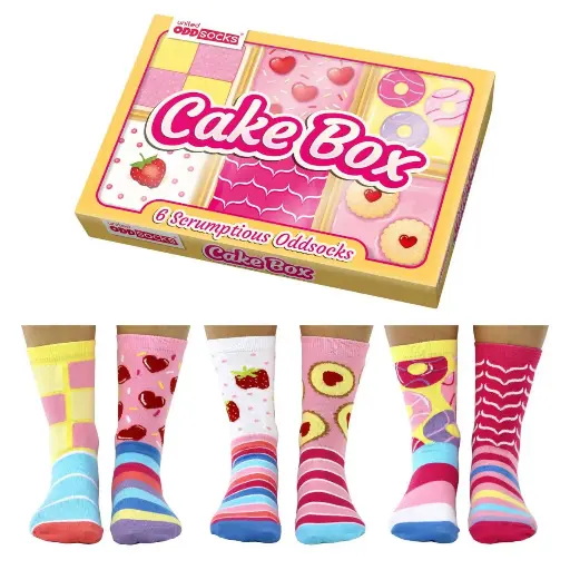 Cake Box 6 X Oddsocks Giftbox UK size 4-8