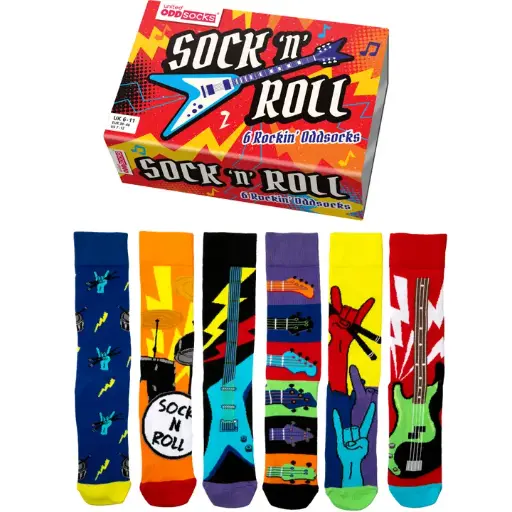 Sock n Roll 6 Odd Socks UK size 6-11 