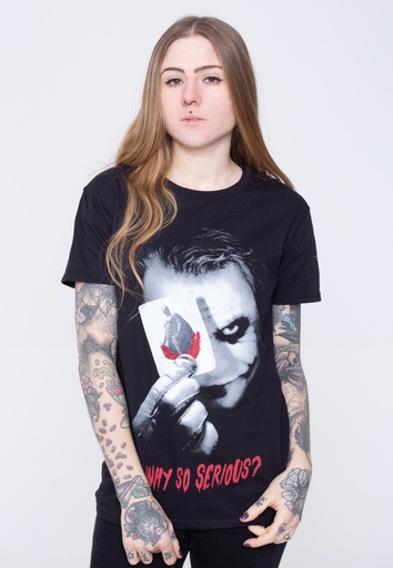 DC the Dark Knight Unisex T-Shirt  Why So Serious - with Sleeve Print