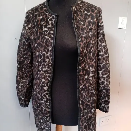 Leopard print jacket with leather type trim Old Navy San Francisco California Gap