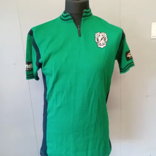 CINELLI ITALIA rare vintage 1990s green and blue retro cycling jersey