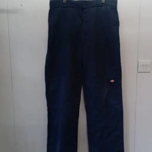 Navy blue Dickies work trousers workwear loose fit size UK 34 leg 34 inch