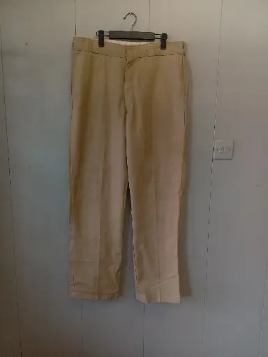 Dickies 874 cream straight leg trousers skater streetwear size UK 36 leg 33 inch
