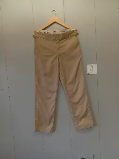 Tan Dickies slim tapered pants tan trousers size 33 inch leg 30 inch