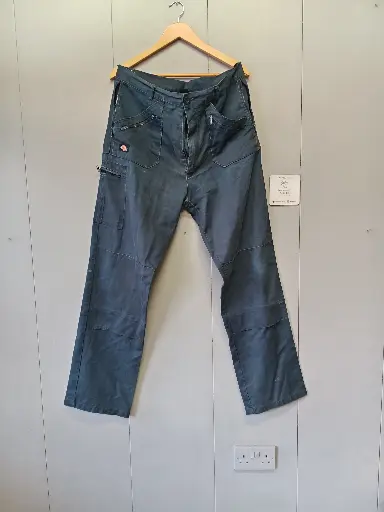 Dickies navy blue cargo pants with multiple pockets skater faded and lots of wear size UK 38 inside leg 37 inches