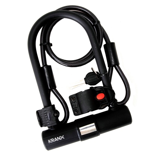 KranX Fortress Plus 14mm 265mm U-Lock with Security Cable